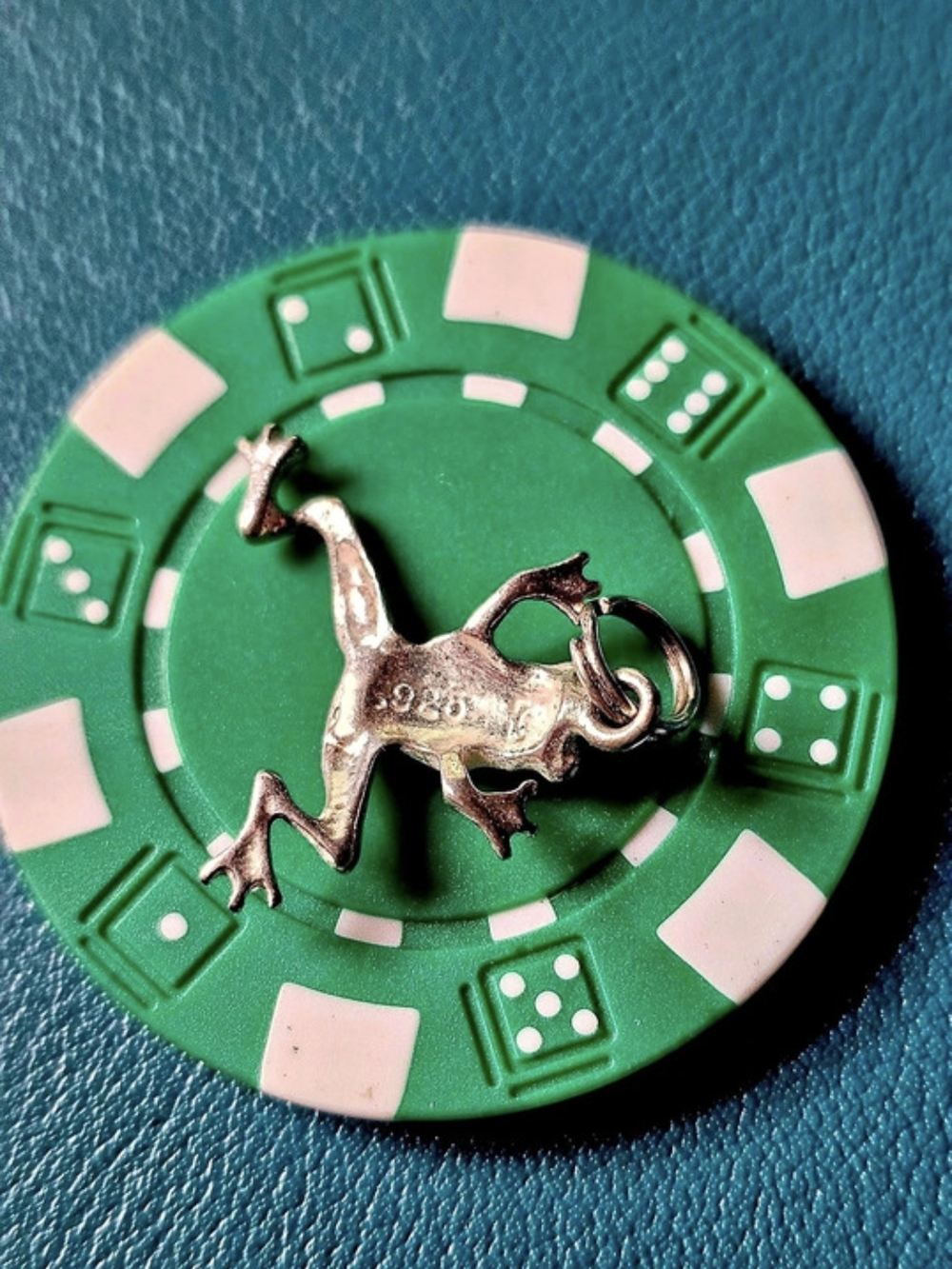 Silver 925 Stamped Tree-Frog Charm Pendant - Picture 4 of 5